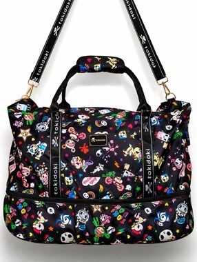 XL TOKIDOKI Ultimate Travel Bag OVERSIZED Weekender Expandable + MAKE-UP BAG